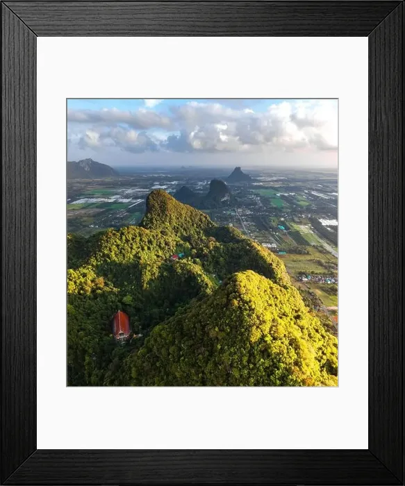 Framed Print : Khao Ok Thalu Khuha Sawan mountain in Phattalung, Thailand Framed Print : Khao Ok Thalu Khuha Sawan mountain in Phattalung, Thailand