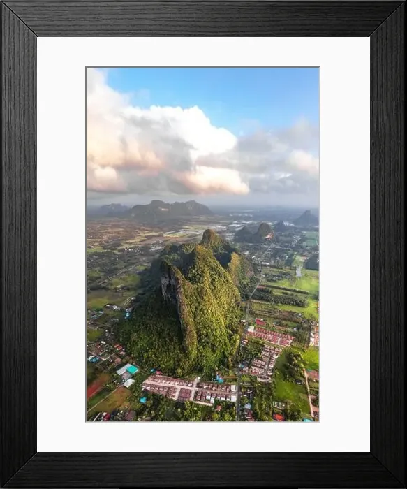 Framed Print : Khao Ok Thalu Khuha Sawan mountain in Phattalung, Thailand Framed Print : Khao Ok Thalu Khuha Sawan mountain in Phattalung, Thailand