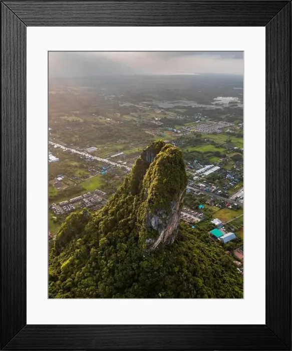 Framed Print : Khao Ok Thalu Khuha Sawan mountain in Phattalung, Thailand Framed Print : Khao Ok Thalu Khuha Sawan mountain in Phattalung, Thailand
