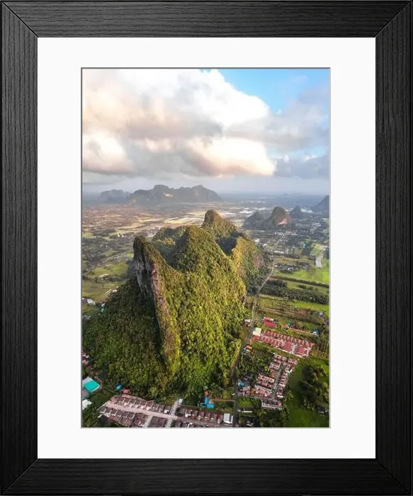 Framed Print : Khao Ok Thalu Khuha Sawan mountain in Phattalung, Thailand Framed Print : Khao Ok Thalu Khuha Sawan mountain in Phattalung, Thailand
