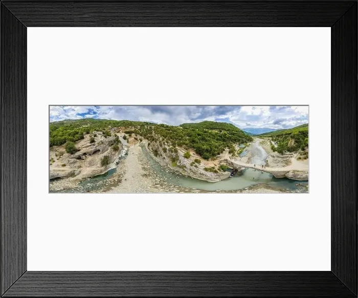 Framed Print : Panorama of thermal springs in Canyon Langarica in Albania, Europe, Summer 2022 Framed Print : Panorama of thermal springs in Canyon Langarica in Albania, Europe, Summer 2022