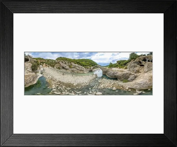 Framed Print : Panorama of thermal springs in Canyon Langarica in Albania, Europe, Summer 2022 Framed Print : Panorama of thermal springs in Canyon Langarica in Albania, Europe, Summer 2022
