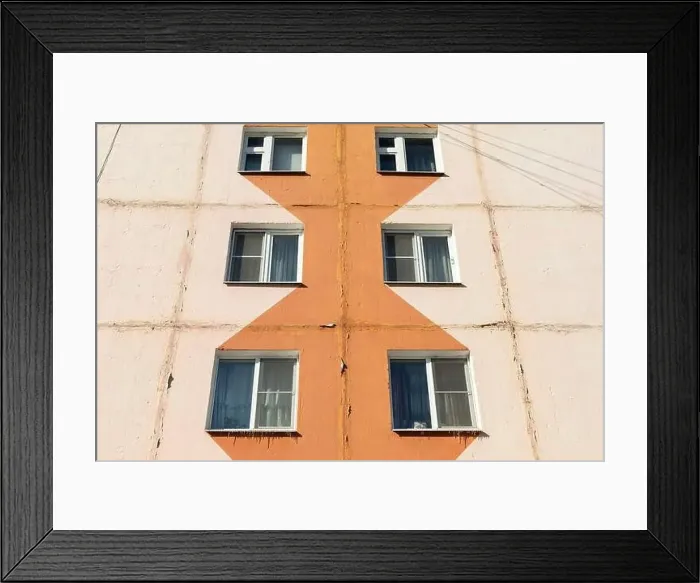 Framed Print : Window to building. Ordinary house in detail. Residential building in city. Old window Framed Print : Window to building. Ordinary house in detail. Residential building in city. Old window