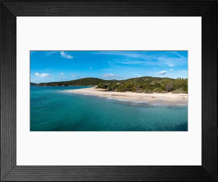 Framed Print : A panorama view of beauitful white sand Turredda beach on the south coast of Sardinia Framed Print : A panorama view of beauitful white sand Turredda beach on the south coast of Sardinia