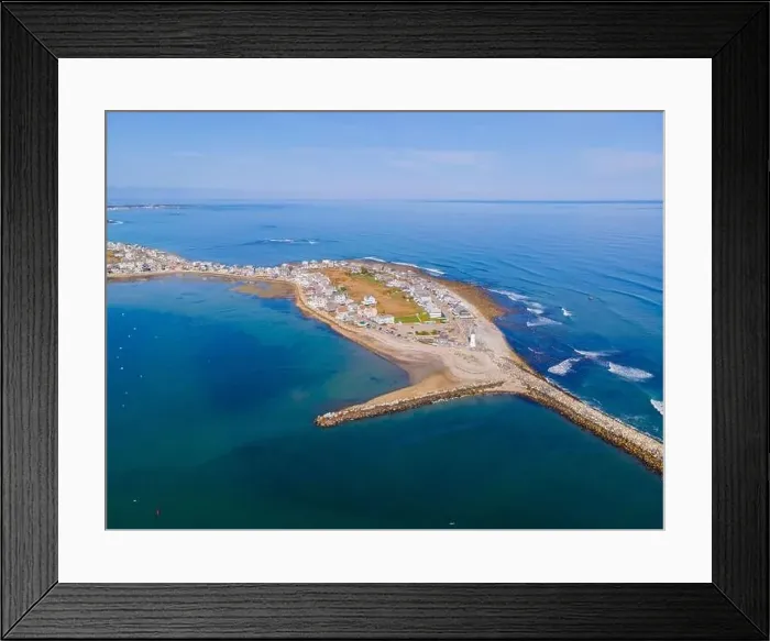 Framed Print : Old Scituate Lighthouse aerial view at Cedar Point at the entrance of Scituate Harbor Framed Print : Old Scituate Lighthouse aerial view at Cedar Point at the entrance of Scituate Harbor