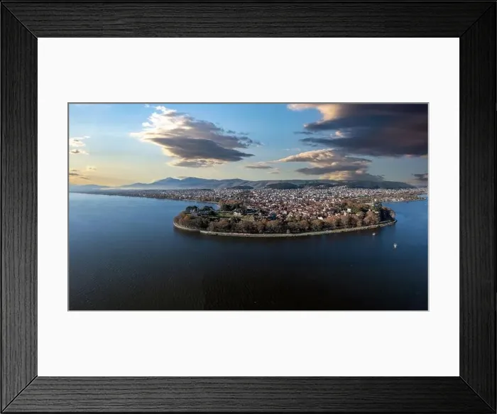Framed Print : Giannena city Greece, Pamvotida Lake Epirus Framed Print : Giannena city Greece, Pamvotida Lake Epirus