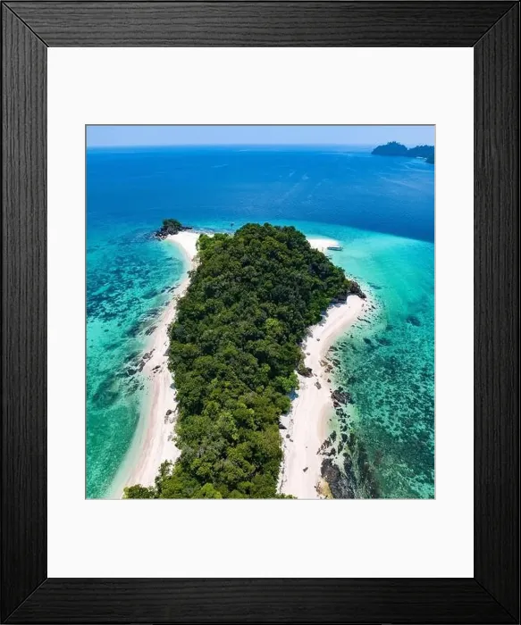 Framed Print : Aerial view of Koh Khai Tarutao national park, Satun, Thailand Framed Print : Aerial view of Koh Khai Tarutao national park, Satun, Thailand