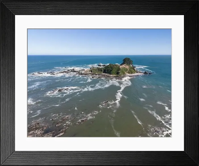 Framed Print : Aerial shot of the picturesque Isla Maiquillahue in the Pacific Ocean of Chile Framed Print : Aerial shot of the picturesque Isla Maiquillahue in the Pacific Ocean of Chile