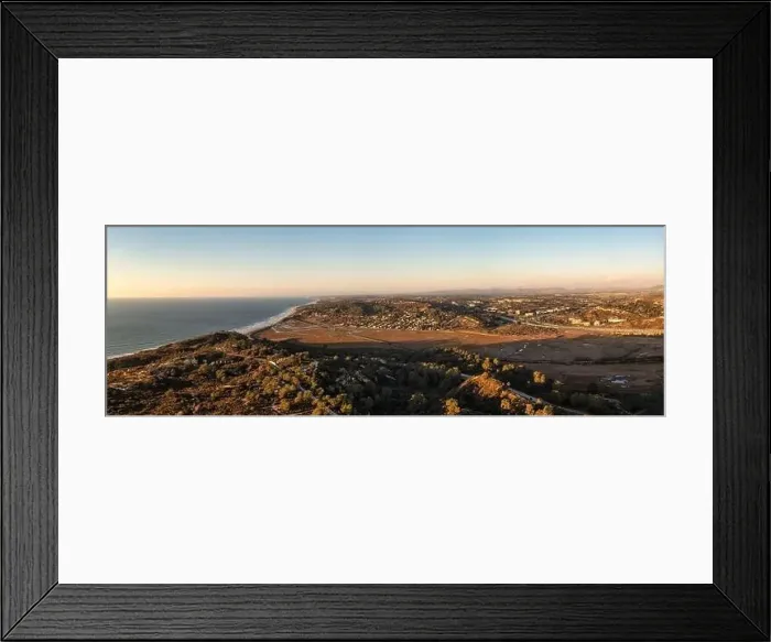 Framed Print : Aerial view of Torrey Pines State Park and Del Mar in the distance Framed Print : Aerial view of Torrey Pines State Park and Del Mar in the distance