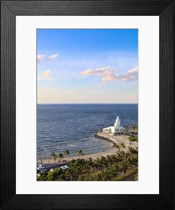 Framed Print : Top view of Jeddah, Saudi Arabia - Corniche, jeddah Waterfront, Red Sea Coast Framed Print : Top view of Jeddah, Saudi Arabia - Corniche, jeddah Waterfront, Red Sea Coast