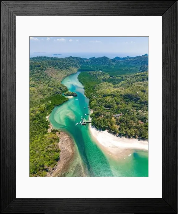 Framed Print : Aerial view of Ao Pante Malacca port in Koh Tarutao national park in Satun, Thailand Framed Print : Aerial view of Ao Pante Malacca port in Koh Tarutao national park in Satun, Thailand