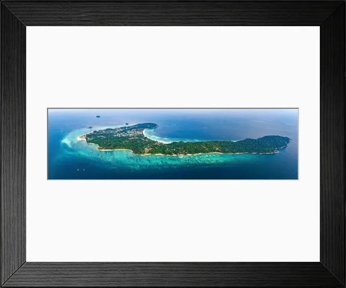 Framed Print : Aerial view of Sunset beach in koh Lipe, Thailand Framed Print : Aerial view of Sunset beach in koh Lipe, Thailand