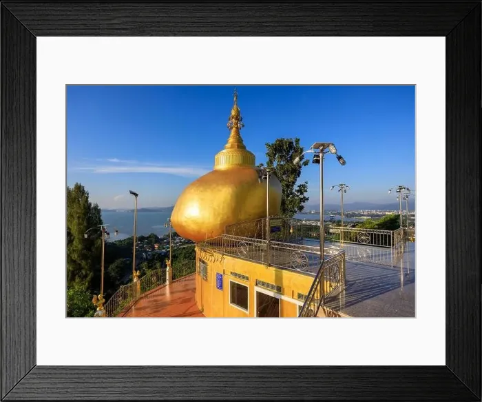 Framed Print : A drone aerial view of Wat Koh Siray is a Theravada Buddhist Thai temple located on Koh Siray near Phuket Framed Print : A drone aerial view of Wat Koh Siray is a Theravada Buddhist Thai temple located on Koh Siray near Phuket
