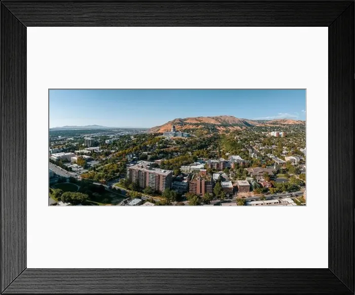 Framed Print : Aerial panoramic view of the Salt Lake City skyline Utah Framed Print : Aerial panoramic view of the Salt Lake City skyline Utah