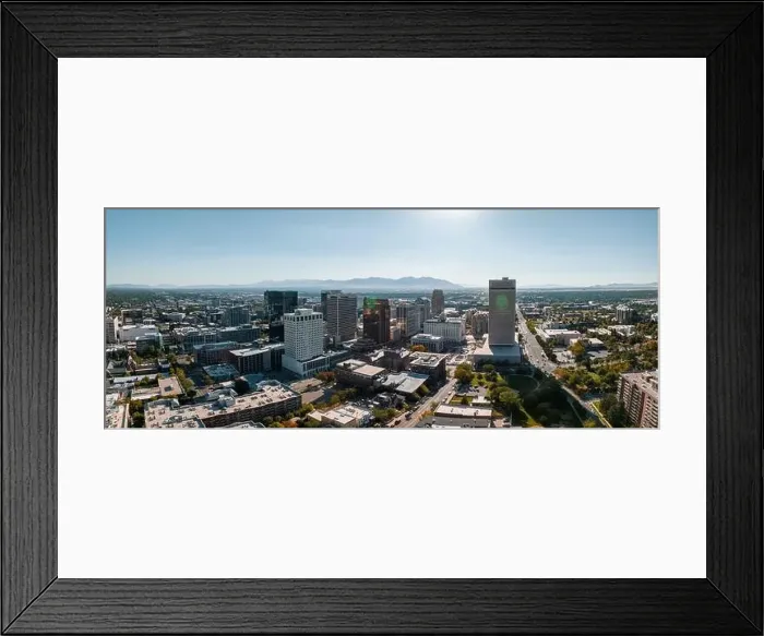 Framed Print : Aerial panoramic view of the Salt Lake City skyline Utah Framed Print : Aerial panoramic view of the Salt Lake City skyline Utah