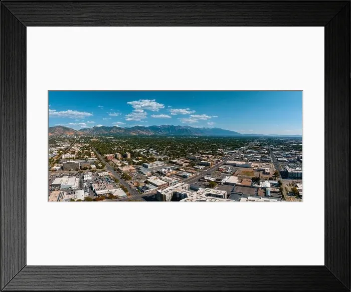 Framed Print : Aerial panoramic view of the Salt Lake City skyline Utah Framed Print : Aerial panoramic view of the Salt Lake City skyline Utah