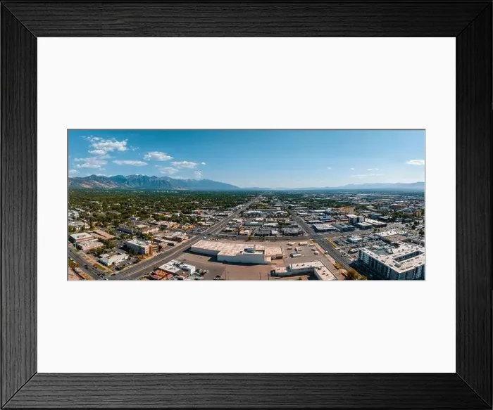 Framed Print : Aerial panoramic view of the Salt Lake City skyline Utah Framed Print : Aerial panoramic view of the Salt Lake City skyline Utah