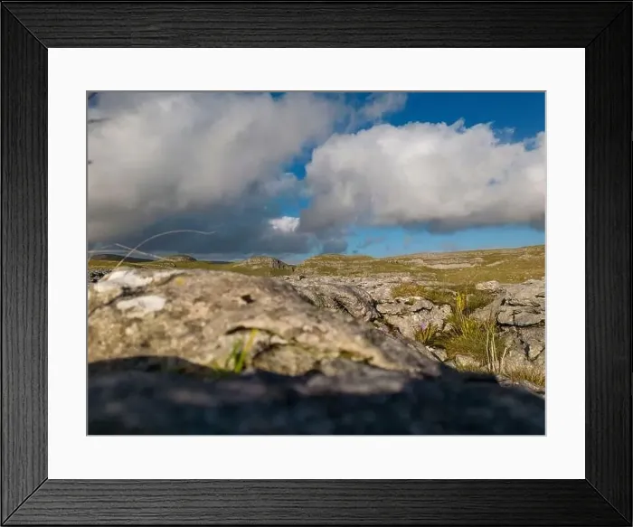 Framed Print : Aerial views of Limestone Pavement near Malham with Comb Hill and Dean Moor Hill in the distance Framed Print : Aerial views of Limestone Pavement near Malham with Comb Hill and Dean Moor Hill in the distance