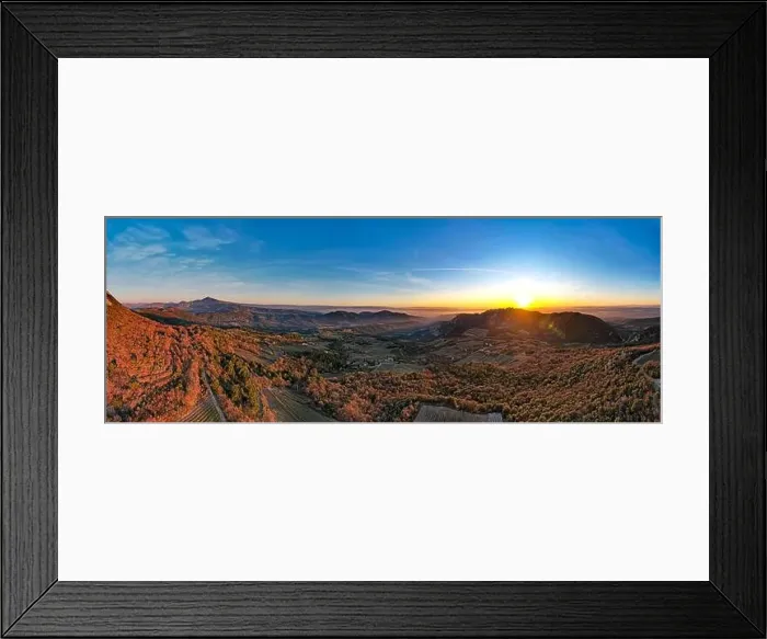 Framed Print : Sunset view of les Dentelles de Montmirail Framed Print : Sunset view of les Dentelles de Montmirail