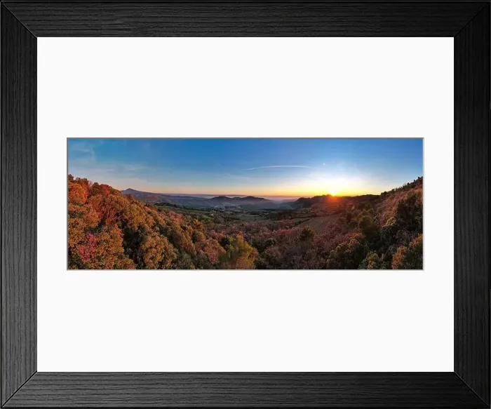 Framed Print : Sunset view of les Dentelles de Montmirail Framed Print : Sunset view of les Dentelles de Montmirail