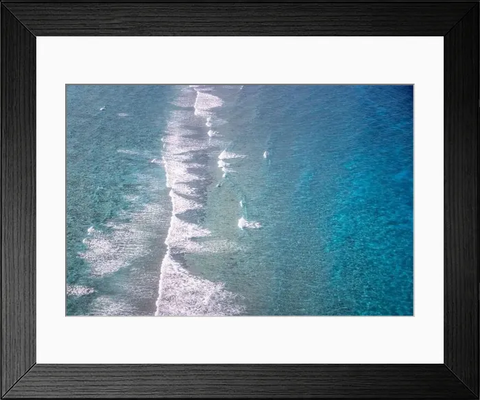 Framed Print : Aerial sea view, top view of amazing nature ocean background