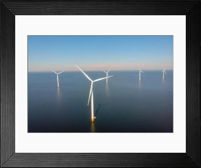 Framed Print : Windmill farm in the Noordoostpolder Netherlands, Green energy windmill turbine at sea and land Flevoland Framed Print : Windmill farm in the Noordoostpolder Netherlands, Green energy windmill turbine at sea and land Flevoland