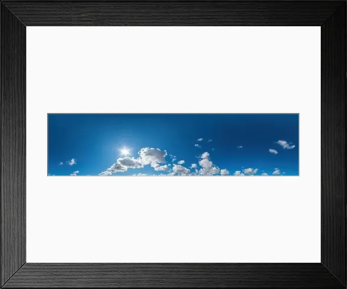 Framed Print : Blue sky panorama with Cirrus clouds Framed Print : Blue sky panorama with Cirrus clouds