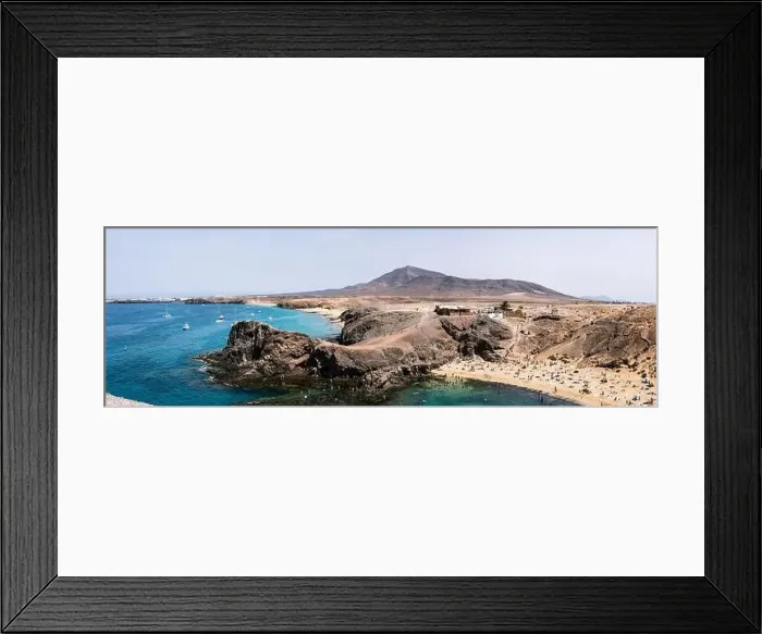 Framed Print : Panoramic aerial view of blue sea water with lots of people on cliffside parrot beach in sunny weather Framed Print : Panoramic aerial view of blue sea water with lots of people on cliffside parrot beach in sunny weather