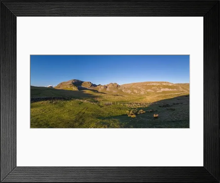 Framed Print : An aerial view of a collection of Limestone Hills situated near the North Yorkshire Village of Settle, UK Framed Print : An aerial view of a collection of Limestone Hills situated near the North Yorkshire Village of Settle, UK