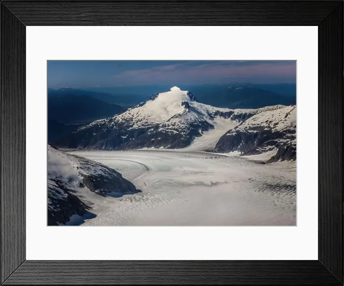 Framed Print : Aerial view on a glacier in the mountains of Alaska Framed Print : Aerial view on a glacier in the mountains of Alaska