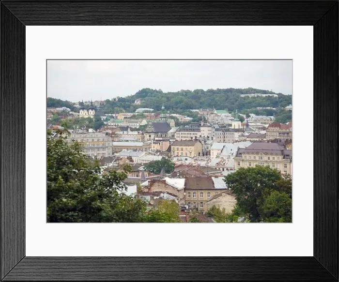 Framed Print : LVIV, UKRAINE - SEPTEMBER 11, 2022 Panorama view of the historical old city in Lviv Framed Print : LVIV, UKRAINE - SEPTEMBER 11, 2022 Panorama view of the historical old city in Lviv