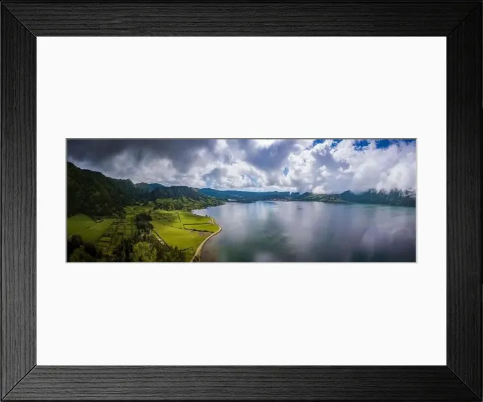 Framed Print : Panorama from Sete Cidades to Sao Miguel Framed Print : Panorama from Sete Cidades to Sao Miguel