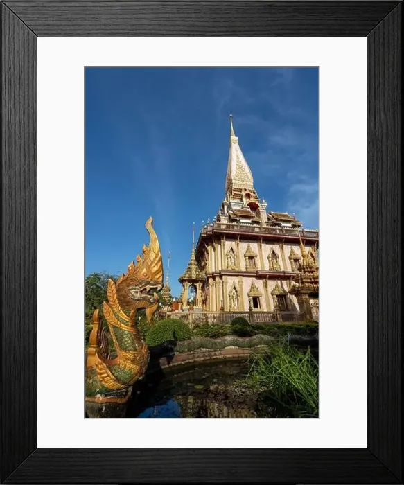 Framed Print : Aerial drone view of Wat Chalong a Thai buddhist temple located in Phuket, Thailand Framed Print : Aerial drone view of Wat Chalong a Thai buddhist temple located in Phuket, Thailand