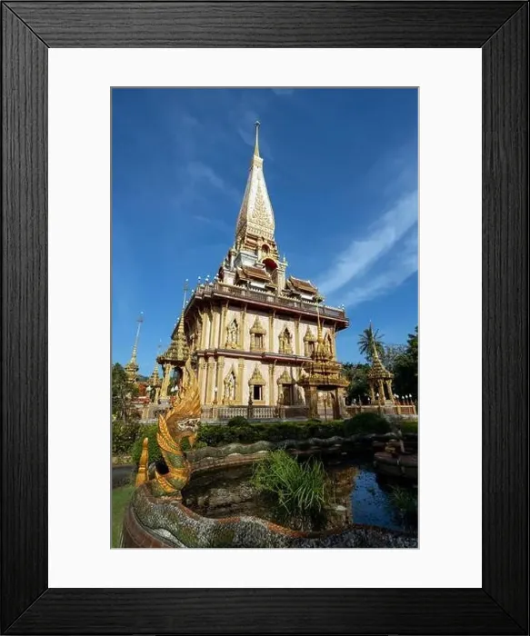 Framed Print : Aerial drone view of Wat Chalong a Thai buddhist temple located in Phuket, Thailand Framed Print : Aerial drone view of Wat Chalong a Thai buddhist temple located in Phuket, Thailand