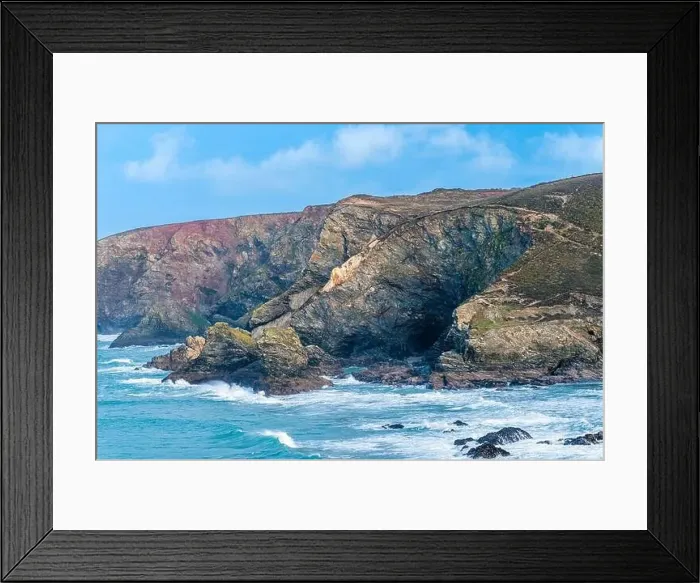 Framed Print : Cliffs and Waves, St. Agnes Heritage Coast, Saint Agnes, Cornwall, England, Europe Framed Print : Cliffs and Waves, St. Agnes Heritage Coast, Saint Agnes, Cornwall, England, Europe