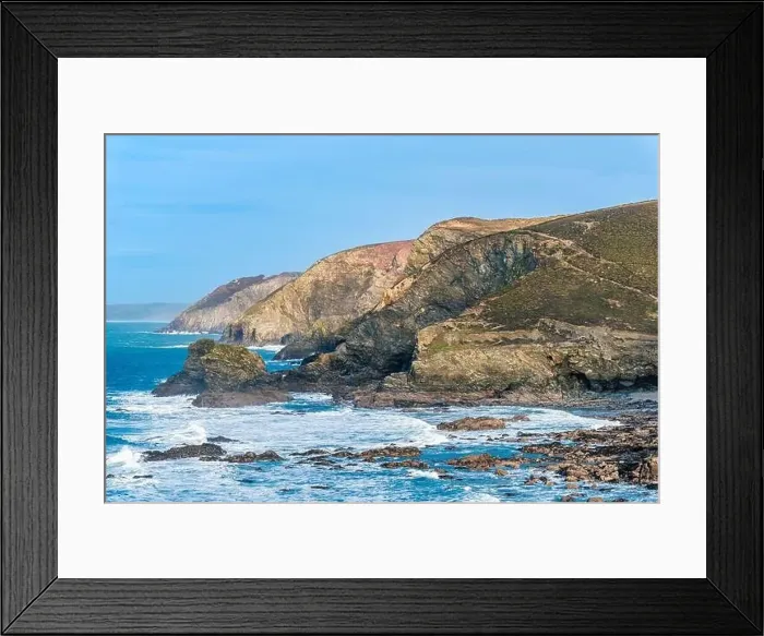Framed Print : Cliffs and Waves, St. Agnes Heritage Coast, Saint Agnes, Cornwall, England, Europe Framed Print : Cliffs and Waves, St. Agnes Heritage Coast, Saint Agnes, Cornwall, England, Europe