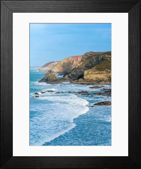 Framed Print : Cliffs and Waves, St. Agnes Heritage Coast, Saint Agnes, Cornwall, England, Europe Framed Print : Cliffs and Waves, St. Agnes Heritage Coast, Saint Agnes, Cornwall, England, Europe