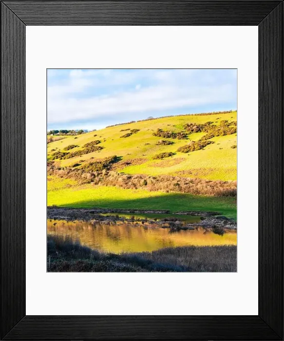 Framed Print : Fields and Farms over Man Sands from a drone, Brixham, Kingswear, Devon, England, Europe Framed Print : Fields and Farms over Man Sands from a drone, Brixham, Kingswear, Devon, England, Europe