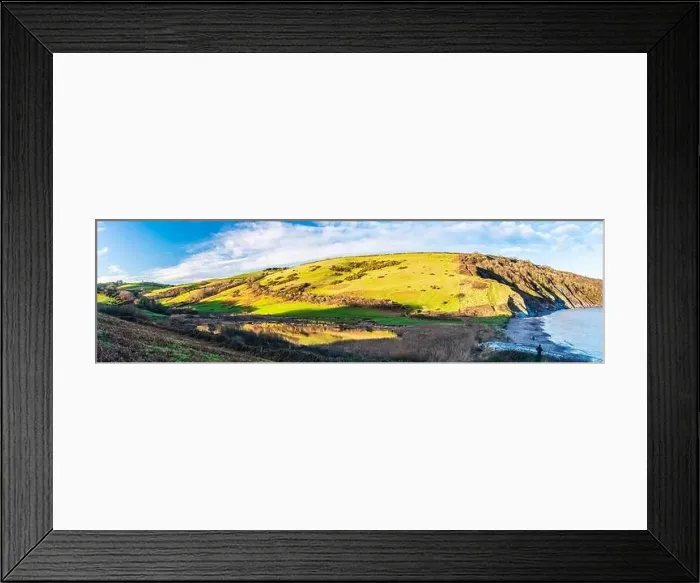 Framed Print : Fields and Farms over Man Sands from a drone, Brixham, Kingswear, Devon, England, Europe Framed Print : Fields and Farms over Man Sands from a drone, Brixham, Kingswear, Devon, England, Europe
