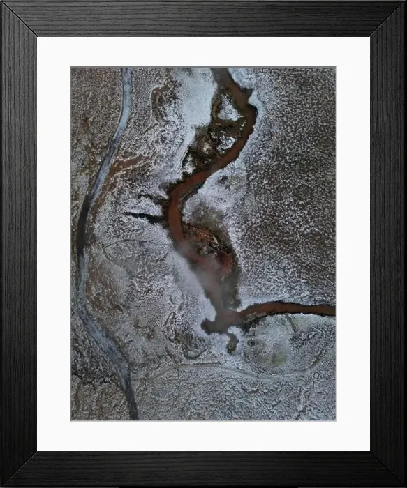 Framed Print : Hot Spring at Reykjadalur in Iceland in December 2022 on a cold evening Framed Print : Hot Spring at Reykjadalur in Iceland in December 2022 on a cold evening