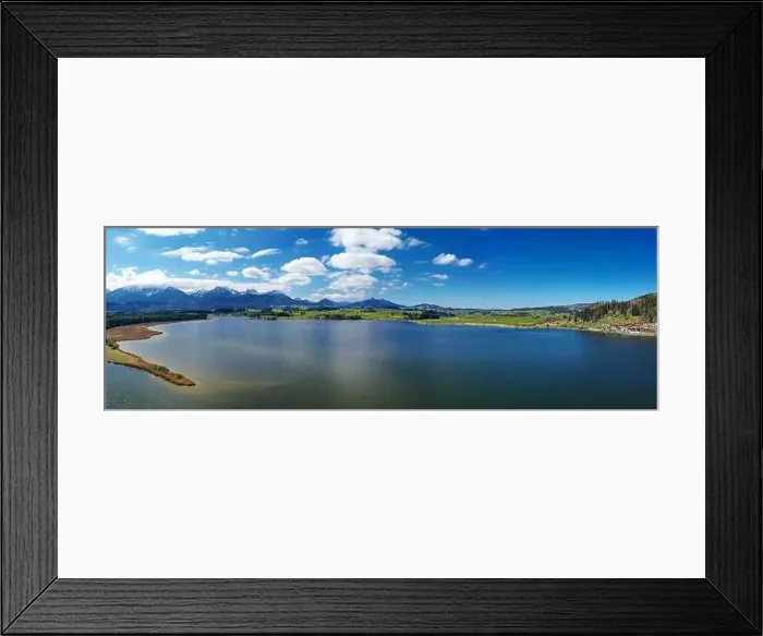 Framed Print : Aerial view of the Hopfensee in good weather Framed Print : Aerial view of the Hopfensee in good weather