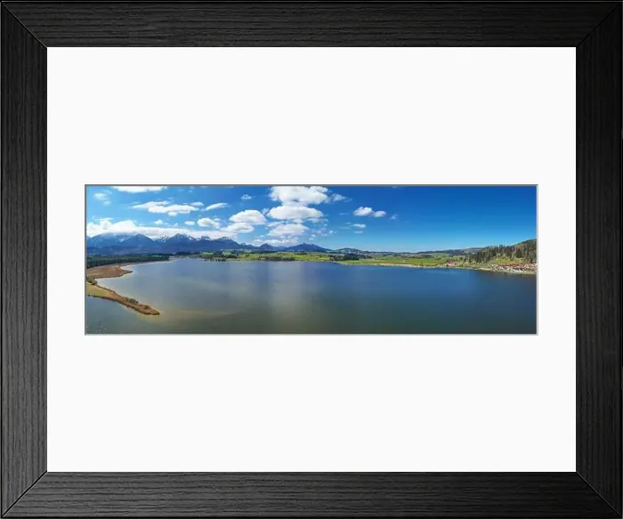 Framed Print : Aerial view of the Hopfensee in good weather Framed Print : Aerial view of the Hopfensee in good weather