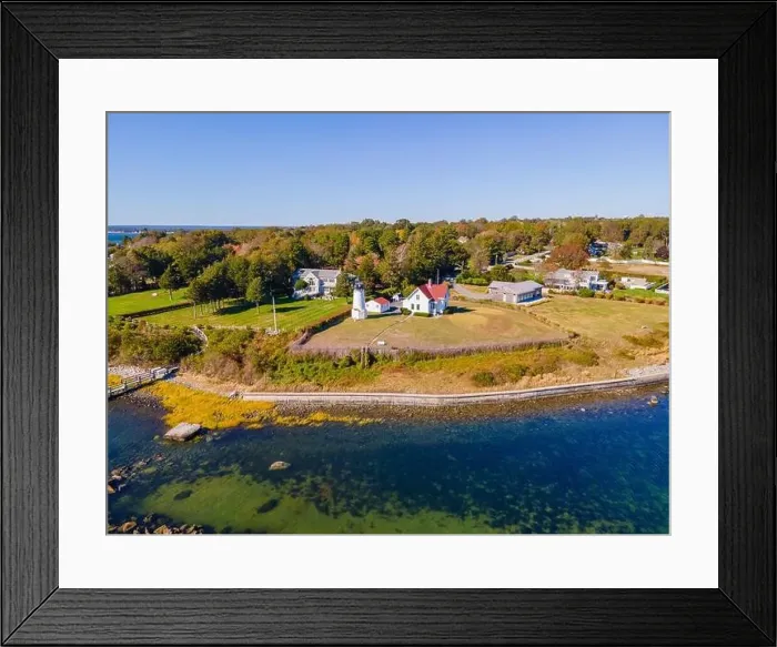 Framed Print : Warwick Lighthouse aerial view at Warwick Point in city of Warwick, Rhode Island RI, USA Framed Print : Warwick Lighthouse aerial view at Warwick Point in city of Warwick, Rhode Island RI, USA