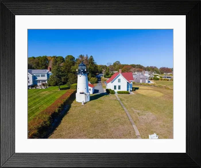 Framed Print : Warwick Lighthouse aerial view at Warwick Point in city of Warwick, Rhode Island RI, USA Framed Print : Warwick Lighthouse aerial view at Warwick Point in city of Warwick, Rhode Island RI, USA