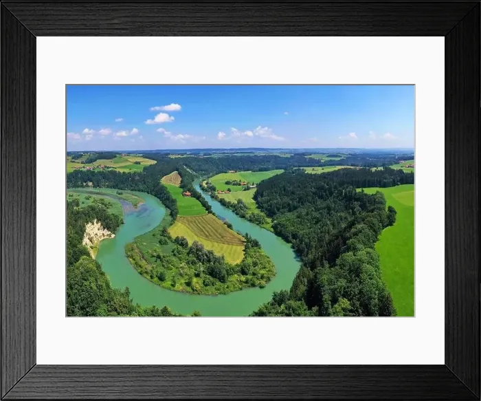 Framed Print : Fantastic landscape in the foothills of the Alps on the Iller Framed Print : Fantastic landscape in the foothills of the Alps on the Iller