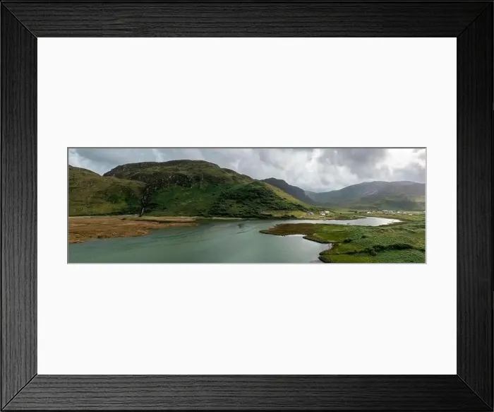 Framed Print : Panorama drone landscape view of Loughros Beg Bay Framed Print : Panorama drone landscape view of Loughros Beg Bay