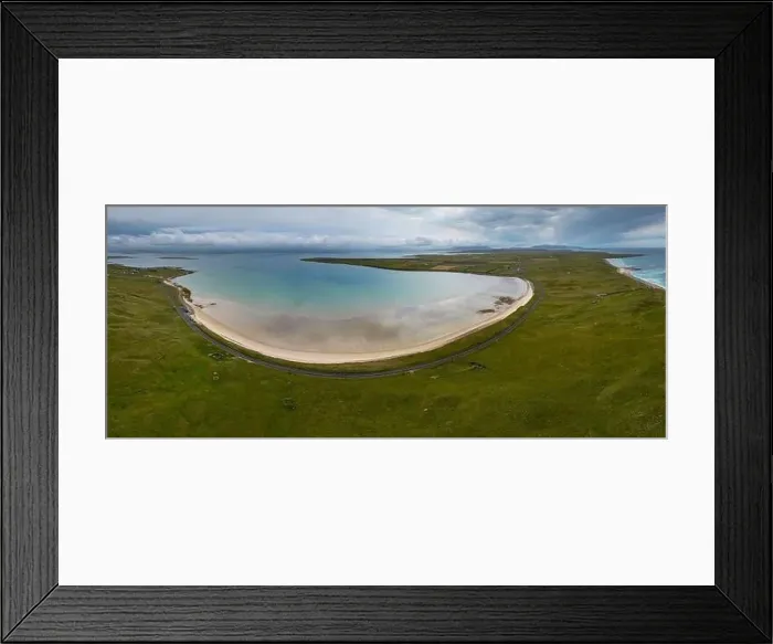 Framed Print : A panorama view of the southern Mullet Peninsula in County Mayo in western Ireland with Elly Bay Beach Framed Print : A panorama view of the southern Mullet Peninsula in County Mayo in western Ireland with Elly Bay Beach