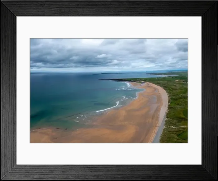 Framed Print : Aerial view of Doughmore Bay and Beach in County Clare in western Ireland Framed Print : Aerial view of Doughmore Bay and Beach in County Clare in western Ireland