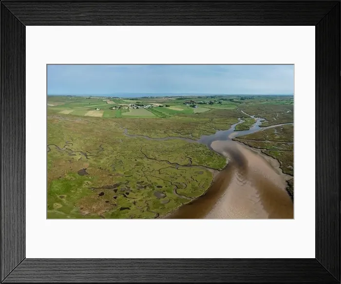 Framed Print : A view of the creeks and pools and rivers of the Carrowmore Lacken saltmarsh in northern County Mayo Framed Print : A view of the creeks and pools and rivers of the Carrowmore Lacken saltmarsh in northern County Mayo