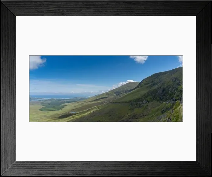 Framed Print : Panorama landscape with the steep Framed Print : Panorama landscape with the steep